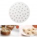 100pcs Steamer Paper Perforated Paper Liners Round Steamer Silicon Oil Paper Liners Disposable Perforated Bamboo Liners for Bamboo Steamer Air Fryer Steaming Basket(7 inch) - B07F7X5PM7